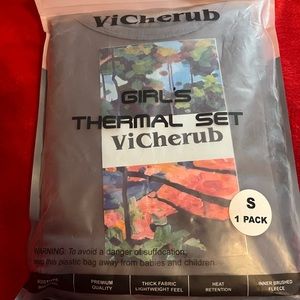 NWT ViCherub Thermal Underwear Set for girls. Long Johns size small. Gray